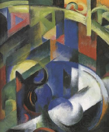 Franz Marc Details of Painting with Cattle (mk34) Spain oil painting art
